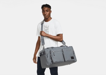 NIKE UTILITY POWER DUFFEL BAG (MEDIUM, 51L) SMOKE GREY