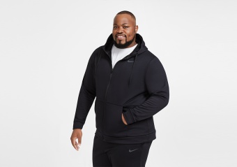 NIKE DRI-FIT FULL-ZIP HOODIE BLACK