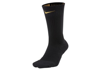 NIKE ELITE CREW GOLD SOCKS BLACK