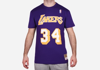 MITCHELL & NESS NAME&NUMBER TEE LOS ANGELES LAKERS – SHAQUILLE O’NEAL