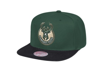 MITCHELL & NESS WOOL 2 TONE SNAPBACK MILWAUKEE BUCKS