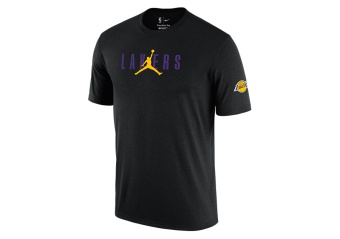 NIKE NBA LOS ANGELES LAKERS COURTSIDE STATEMENT TEE BLACK