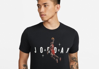 NIKE AIR JORDAN BRAND HOLIDAY CREW TEE BLACK