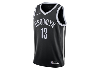 NIKE NBA BROOKLYN NETS JAMES HARDEN SWINGMAN JERSEY ICON BLACK