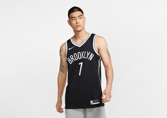 NIKE NBA BROOKLYN NETS KEVIN DURANT SWINGMAN JERSEY ICON BLACK
