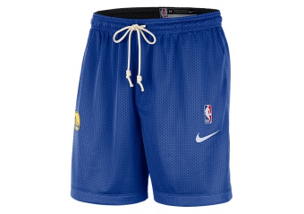 NIKE NBA GOLDEN STATE WARRIORS STANDARD ISSUE REVERSIBLE SHORTS RUSH BLUE