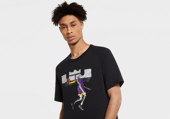 NIKE LEBRON JAMES LOGO DRI-FIT TEE BLACK