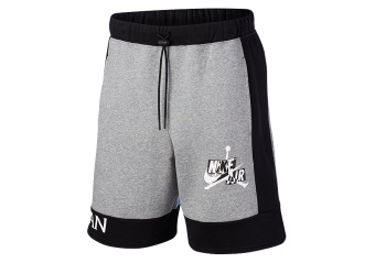 NIKE AIR JORDAN JUMPMAN CLASSICS FLEECE SHORTS CARBON HEATHER