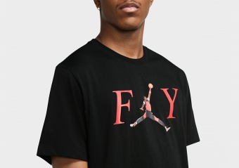 NIKE AIR JORDAN FLY CREW TEE BLACK