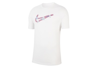 NIKE SWOOSH MEDALLION DRI-FIT TEE WHITE