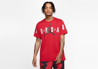 NIKE AIR JORDAN BRAND STRETCH CREW TEE GYM RED