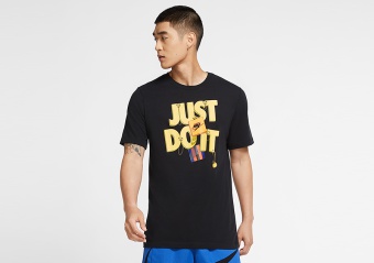 NIKE 'JUST DO IT' FRANCHISE  DRI-FIT TEE BLACK