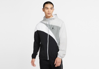 NIKE AIR JORDAN JUMPMAN WAVE WINDBREAKER JACKET LIGHT SMOKE GREY