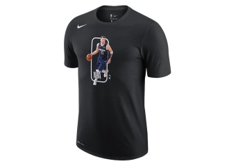 NIKE NBA DALLAS MAVERICKS LUKA DONČIĆ PLAYER LOGO DRI-FIT TEE BLACK
