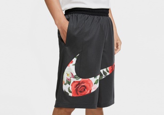 NIKE FLORAL HBR SHORTS DARK SMOKE GREY