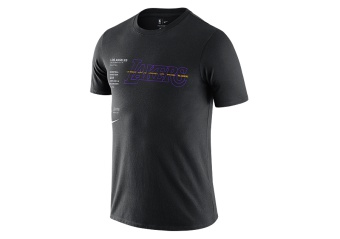 NIKE NBA LOS ANGELES LAKERS WORLD COURTSIDE TEE BLACK