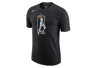 NIKE NBA MILWAUKEE BUCKS GIANNIS ANTETOKOUNMPO PLAYER LOGO DRI-FIT TEE BLACK