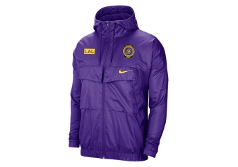 NIKE NBA LOS ANGELES LAKERS COURTSIDE LIGHTWEIGHT JACKET FIELD PURPLE