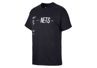 NIKE NBA BROOKLYN NETS WORLD COURTSIDE TEE BLACK