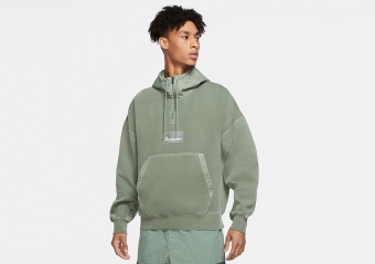 NIKE AIR JORDAN 23 ENGINEERED FLEECE PULLOVER HOODIE SPIRAL SAGE