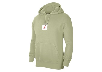 NIKE AIR JORDAN FLIGHT FLEECE PULLOVER HOODIE CELADON