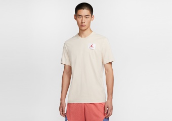 NIKE AIR JORDAN FLIGHT ESSENTIALS CREW TEE OATMEAL