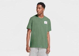 NIKE AIR JORDAN FLIGHT ESSENTIALS CREW TEE SPIRAL SAGE