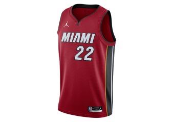 NIKE NBA MIAMI HEAT JIMMY BUTLER STATEMENT EDITION SWINGMAN JERSEY TOUGH RED