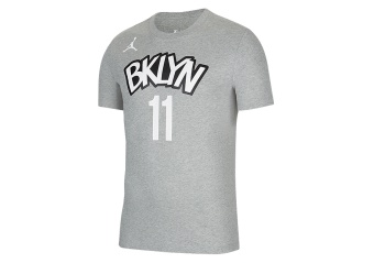 NIKE NBA BROOKLYN NETS KYRIE IRVING STATEMENT EDITION TEE DARK GREY HEATHER