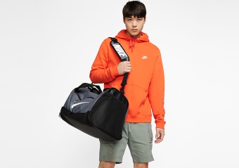 NIKE BRASILIA TRAINING DUFFEL BAG MEDIUM (60L) FLINT GREY