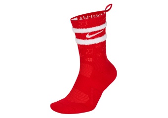 NIKE ELITE CREW 'XMAS' CHRISTMAS SOCKS UNIVERSITY RED