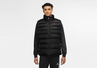 NIKE AIR JORDAN JUMPMAN AIR PUFFER VEST BLACK