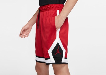 NIKE AIR JORDAN JUMPMAN DIAMOND SHORTS GYM RED