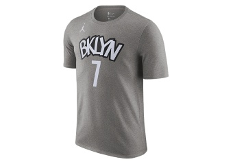 NIKE NBA BROOKLYN NETS KEVIN DURANT STATEMENT EDITION TEE DARK GREY HEATHER