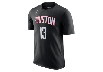 NIKE NBA HOUSTON ROCKETS JAMES HARDEN STATEMENT EDITION TEE BLACK