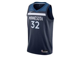 NIKE NBA MINNESOTA TIMBERWOLVES KARL-ANTHONY TOWNS ICON EDITION SWINGMAN JERSEY COLLEGE NAVY