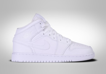 NIKE AIR JORDAN 1 RETRO MID GS TRIPLE WHITE