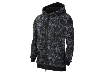 NIKE LEBRON PRINTED FULL-ZIP HOODIE SMOKE GREY