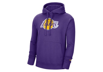 NIKE NBA LOS ANGELES LAKERS ESSENTIAL LOGO PULLOVER HOODIE FIELD PURPLE
