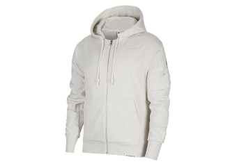 NIKE NBA LOS ANGELES LAKERS STANDARD ISSUE FULL-ZIP DRI-FIT HOODIE LIGHT BONE
