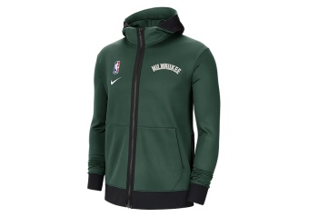 NIKE NBA MILWAUKEE BUCKS SHOWTIME THERMA FLEX HOODIE FIR