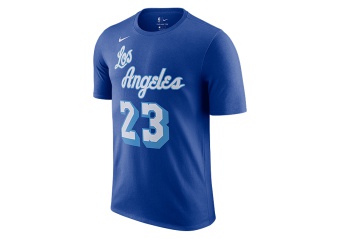 NIKE NBA LOS ANGELES LAKERS LEBRON JAMES CLASSIC EDITION TEE RUSH BLUE