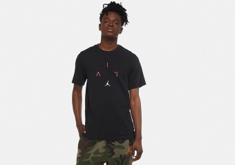 NIKE AIR JORDAN 'AIR' DRI-FIT TEE BLACK INFRARED 23
