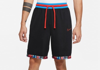 NIKE DRI-FIT DNA BASKETBALL SHORTS BLACK CHILE RED