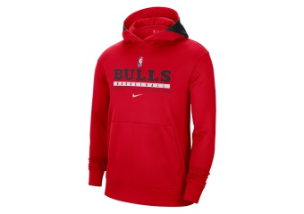 NIKE NBA CHICAGO BULLS SPOTLIGHT PULLOVER HOODIE UNIVERSITY RED