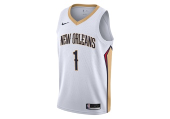 NIKE NBA NEW ORLEANS PELICANS ZION WILLIAMSON ASSOCIATION EDITION SINGMAN JERSEY WHITE