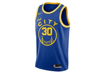 NIKE NBA GOLDEN STATE WARRIORS STEPHEN CURRY CLASSIC EDITION SWINGMAN JERSEY RUSH BLUE