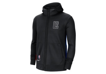 NIKE NBA LOS ANGELES CLIPPERS SHOWTIME CITY EDITION THERMA FLEX HOODIE BLACK