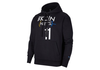 NIKE NBA BROOKLYN NETS KYRIE IRVING CITY EDITION PULLOVER HOODIE BLACK