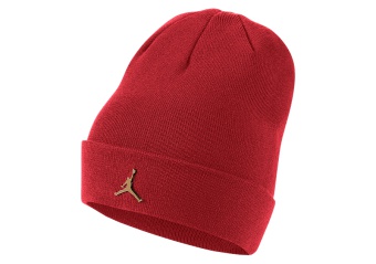 NIKE AIR JORDAN JUMPMAN METAL CUFFED BEANIE GYM RED